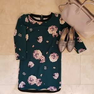 Xhilaration Floral Dress w/Exposed Zipper, Size XS